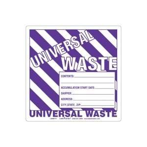  Universal Waste Label w/Generator Info, Thermal Paper: Office Products