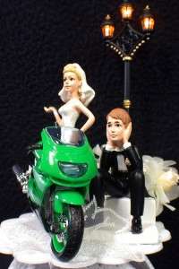 KAWASKI Motorcycle wedding Cake topper Crotch Rocket  