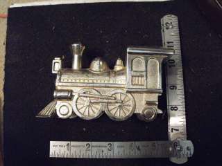 Silver Plated Metal Steam Engine Locomotive Money Bank  