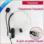   Mic+4 Pins crystal head for Telephone Call Center ship from US