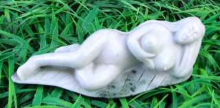 Rare DUSHAN jade carved*mermaid*statuary art  265g  