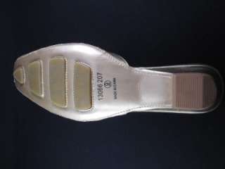 Pierre Dumas Metallic Soft Gold Mules Slip Ons Shoes  