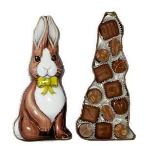 Handmade Belgian Milk Chocolates In Easter Bunny Tin:  