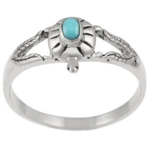  Sterling Silver Turquoise Turtle Ring Jewelry