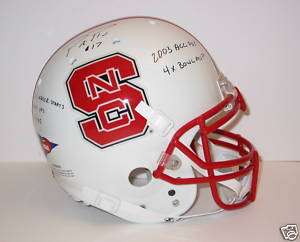 PHILIP RIVERS signed NC STATE FULL SIZE STAT HELMET  