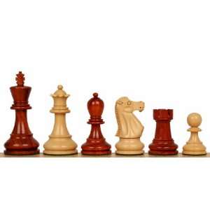  Deluxe Old Club Staunton Chess Set in African Padauk 