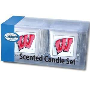  College Candle Set (2)   Wisconsin Badgers Sports 