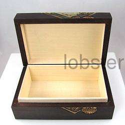 DECORATIVE WOOD BOX HANDMADE IN POLAND WITH DOLLAR & COIN LOOSE CHANGE 