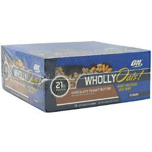 Optimum Nutrition Wholly Oats High Protein Oat Bar, Chocolate Peanut