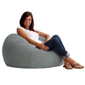    Fuf 3 Comfort Suede Bean Bag Color Steel Grey Furniture & Decor