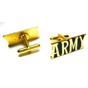 Brass Stamped US Army Emblem Military Cufflinks w/Box  