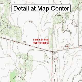 USGS Topographic Quadrangle Map   Lake San Tana, Texas (Folded 