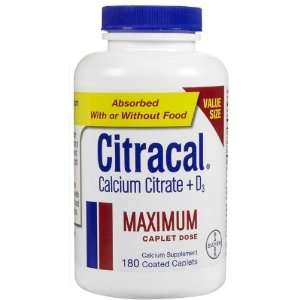  Citracal Maximum Calcium Citrate w/ Vitamin D Caps: Health 