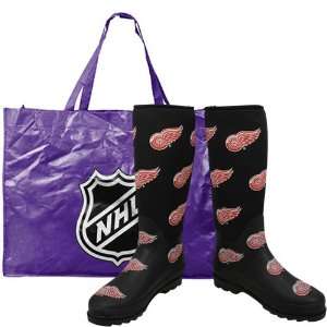    Detroit Red Wings Ladies Black Enthusiast Boots