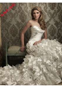 2012 White pleated Wedding dresses ball Bridal gowns Custom size 6 8 