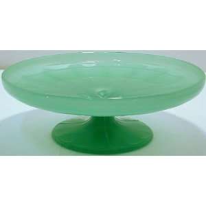  GL328   Northwood Glass number 645 Jade green compote 