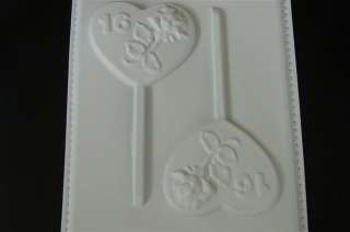 SWEET 16 HEART Rose Lolly Chocolate Candy Soap MOLD New  