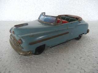 Vintage Friction Sports Convertible Car Tin Toy  