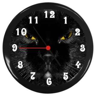 New Black Cat Black Decor Wall Clock  