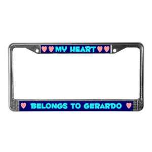  My Heart: Gerardo 009 Car License Plate Frame by CafePress 