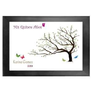  Quinceanera Guest Book Tree # 3 Butterflies 24x36 For 