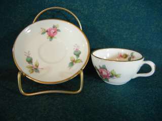 Spode Billingsley Rose Spray H160 Miniature Mini Cup and Saucer Set 