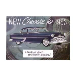    1953 CHEVROLET Sales Brochure Literature Book Piece: Automotive
