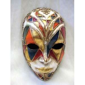   Lucia Masquerade Full Face Arlecchino #2 Carnival Mask: Home & Kitchen