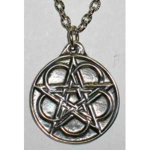  Pewter Celtic Knot Work Pentacle Pendant 