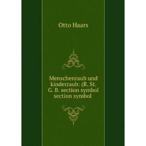   Symbol Section Symbol 234, 235) . (German Edition) Otto Haars Books