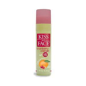  Kiss My Face Certified Organic Lip Balm, SPF 15, Cranberry 