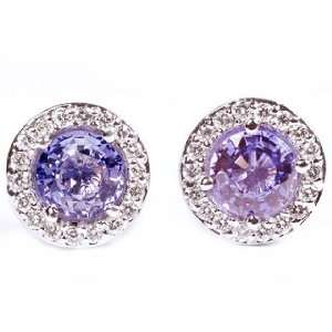   Fine Ceylon Sapphire and Diamond Earrings Ctw 2.35: Osnat Gad: Jewelry