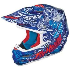  Fly Racing F2 Carbon Helmet , Color Blue/White, Size XL 