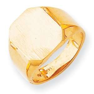  14k Mens Signet Ring: Jewelry