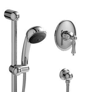   Tub Shower GN64L Pressure Balance Shower With Stops Chrome w White Cap