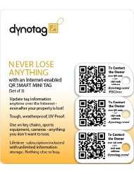 Dynotag Internet Enabled QR Code Smart Mini Tags   Ready to Use   Set 