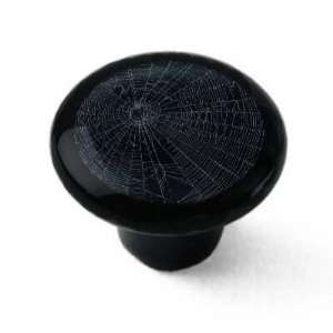  Spiders Web Decorative High Gloss Black Ceramic Drawer 
