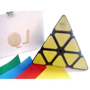  QJ pyramid cube puzzle Sticker   Black / Extra set of 