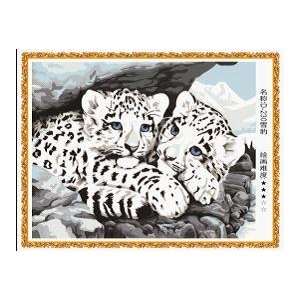  Paint By Number Kit 20x16 two Snow leopard: Toys 