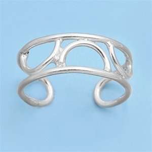  Sterling Silver Fashion Toe Ring   7mm Band Width: Jewelry