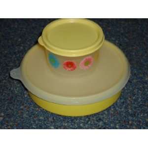  Tupperware Spring Lunch Set Yellow/Floral 