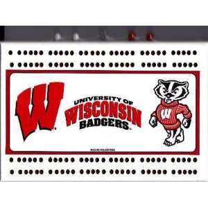University of Wisconsin Bucky Badger Cribbage Board  