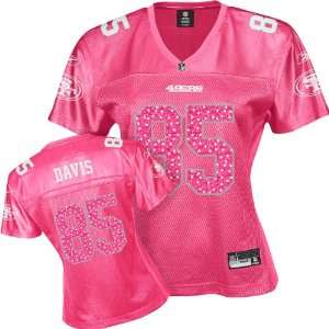Reebok San Francisco 49ers Vernon Davis Womens Pink Sweetheart Jersey 