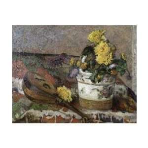  Paul Gauguin   Mandolin And Vase Of Flowers Giclee
