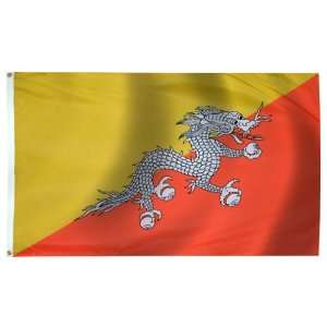  Bhutan Flag 3X5 Foot E Poly Patio, Lawn & Garden
