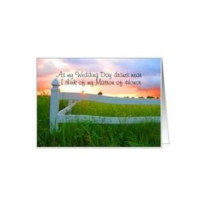 Invitation,Wedding,Matron of Honor,Sun Over Low Sun and White Fence in 
