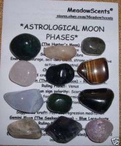 ASTROLOGICAL MOON MAGIC LUCKY CRYSTAL SET WICCA CHAKRA  