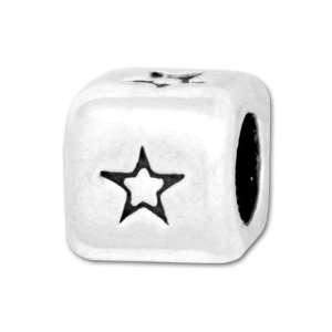    Sterling Silver Rounded Symbol Bead   Star: Arts, Crafts & Sewing