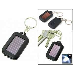  Solar Light LED Keychain (Black or Green): Sports 