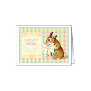  Little Mouse Granddaughters 3rd Birthday Greeting cards 